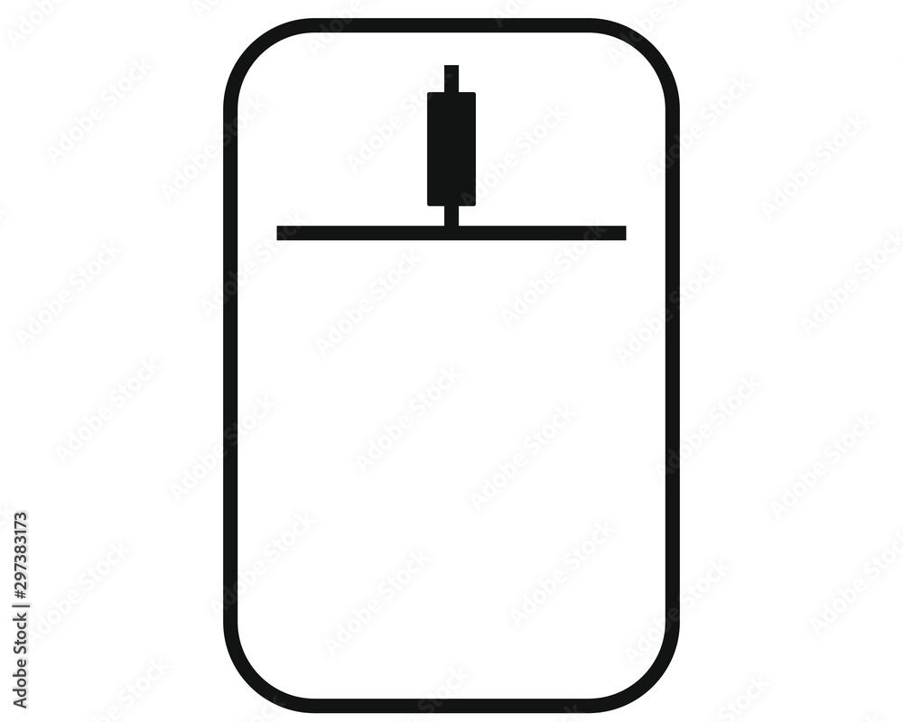 Simple icon vector, with computer mouse shape Simple icon vector, with computer mouse shape