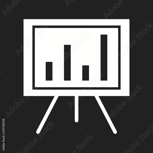 Beautiful Graph on board Vector Glyph icon