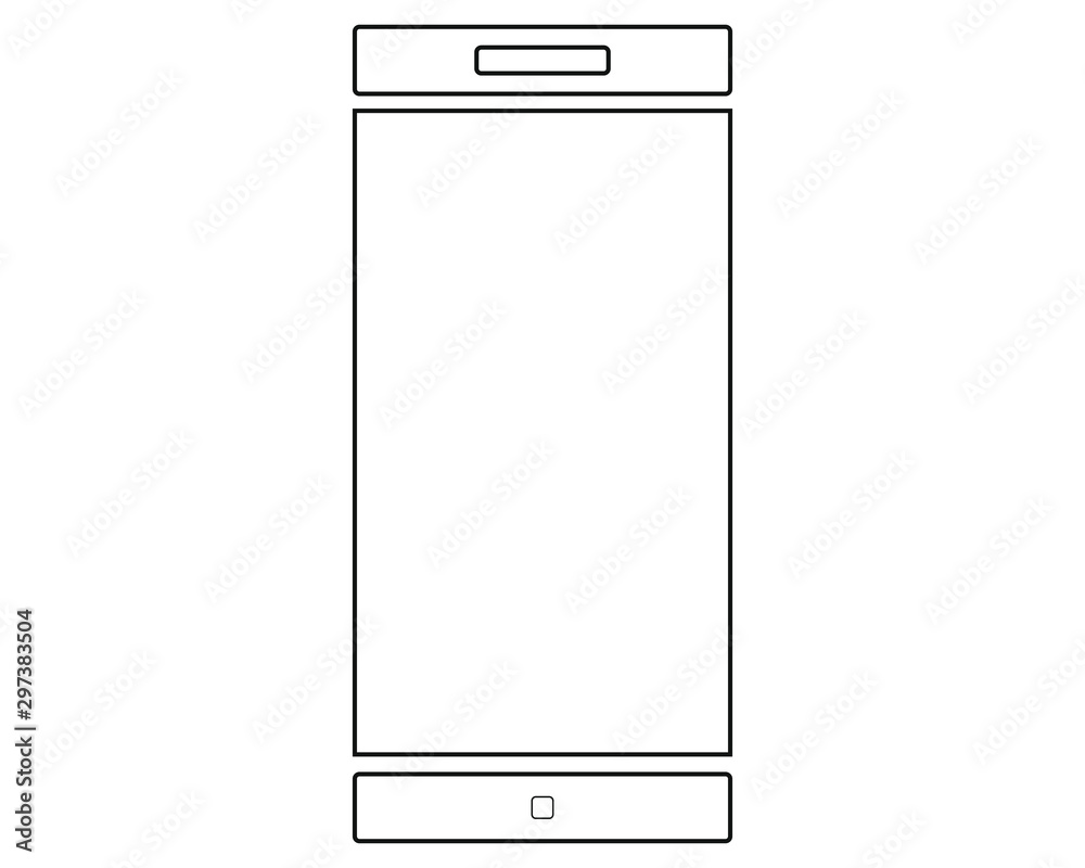 Simple icon vector, shaped smart phone