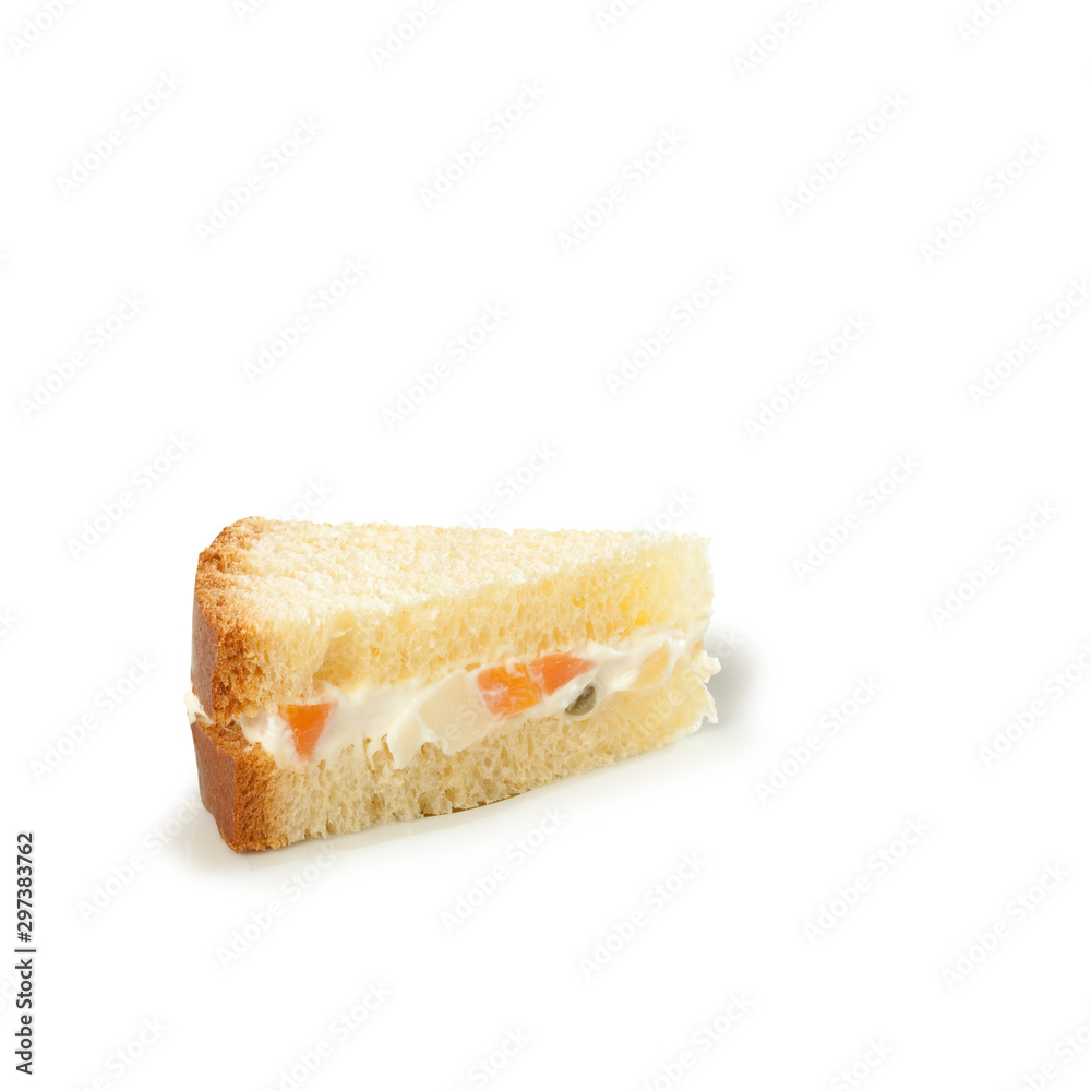 Pan Brioche salato Panettone gastronomico Typical Italian buffet isolated on white Pan Brioche salato Panettone gastronomico Typical Italian buffet isolated on white