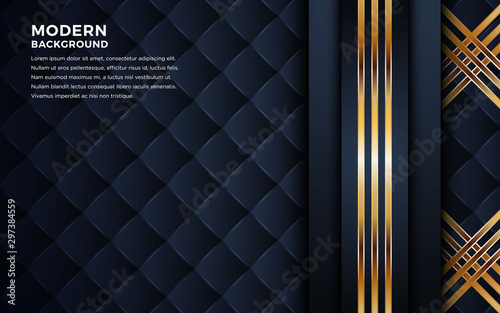 Luxurious dark navy background with silver lines. elegant modern background.