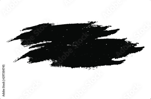 Vector brush srokes texture. Distressed uneven texture. Grunge background. Abstract vector illustration. Overlay to create interesting effect and depth. Black isolated on white background. EPS10.