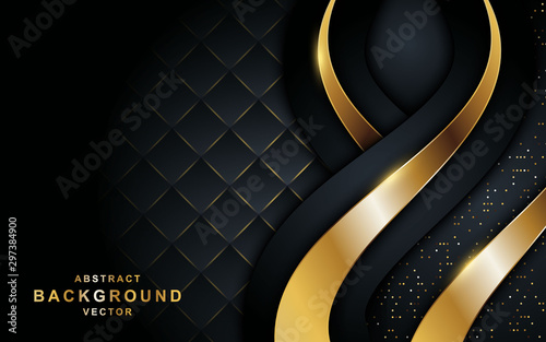 Luxurious dark background with gold glitter