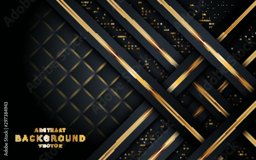 Luxurious dark background with gold glitter