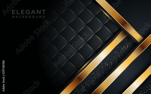 Luxurious dark background with gold glitter