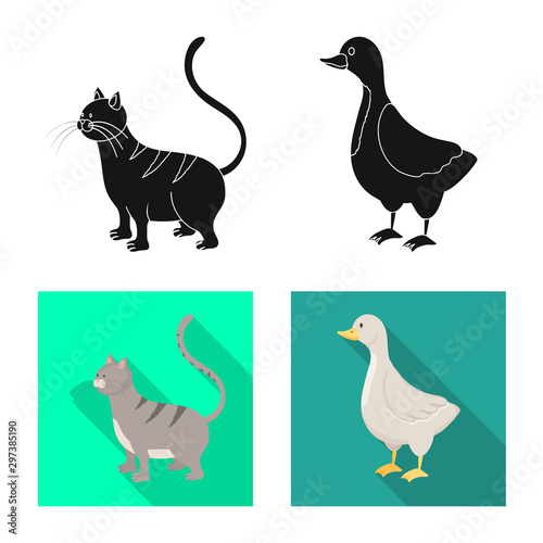 Vector design of breeding and kitchen sign. Set of breeding and organic vector icon for stock.