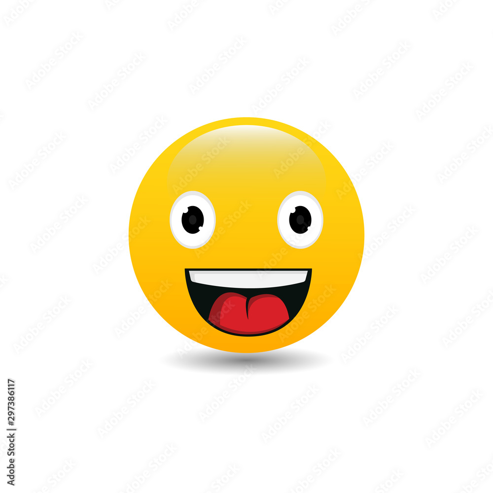 Emoji yellow smiley face vector image Emoji yellow smiley face vector image