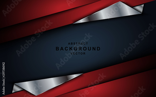 Elegant navy blue background with red overlap layer