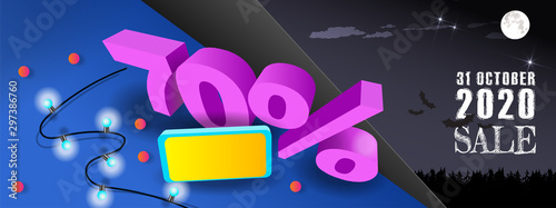 Sale banner design layout 70%