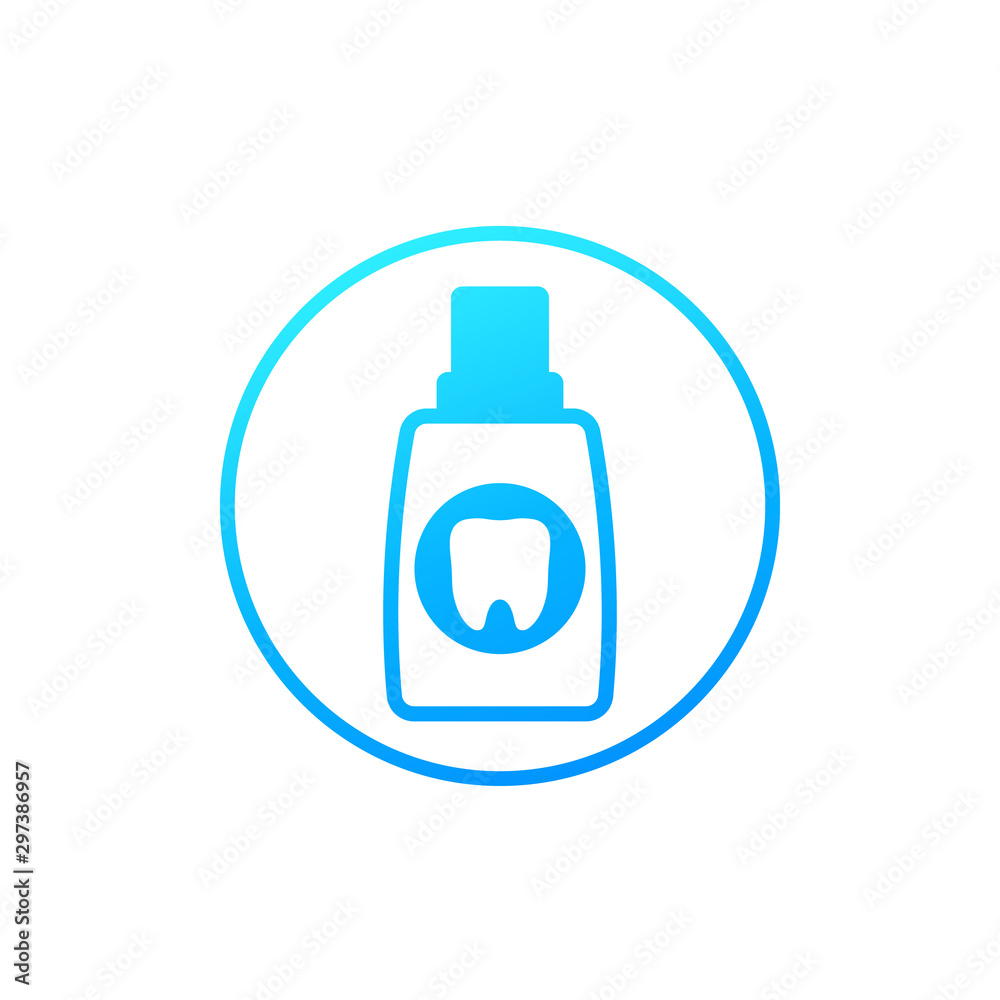 Mouthwash, oral rinse bottle icon Mouthwash, oral rinse bottle icon