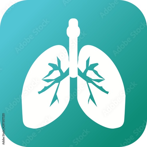 Beautiful Lungs Vector Glyph icon