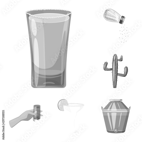 Isolated object of fajita and fiesta symbol. Collection of fajita and celebration stock symbol for web.