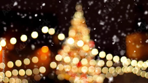 holidays and celebration concept - evening christmas market at old town hall square in tallinn