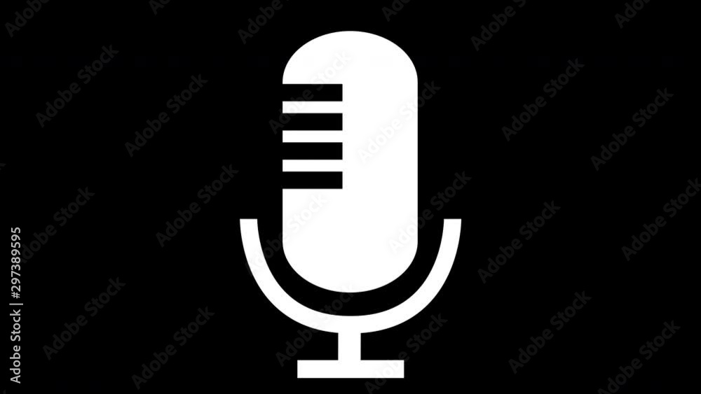 Audio listening Microphone symbol icon 