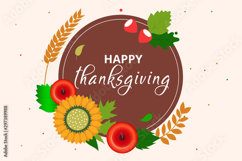 Happy Thanks Giving Minimal Vector 