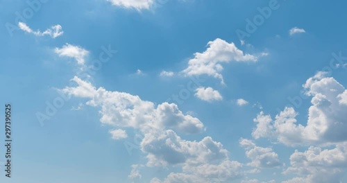 Time lapse of flying clouds nature background no birds, no flicker.