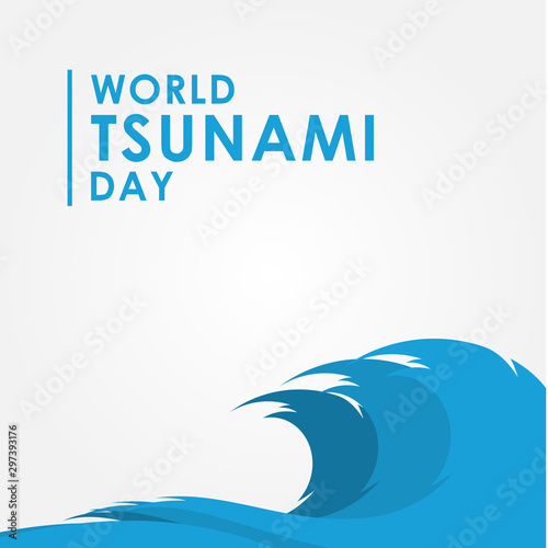 World Tsunami Day Vector Design Template