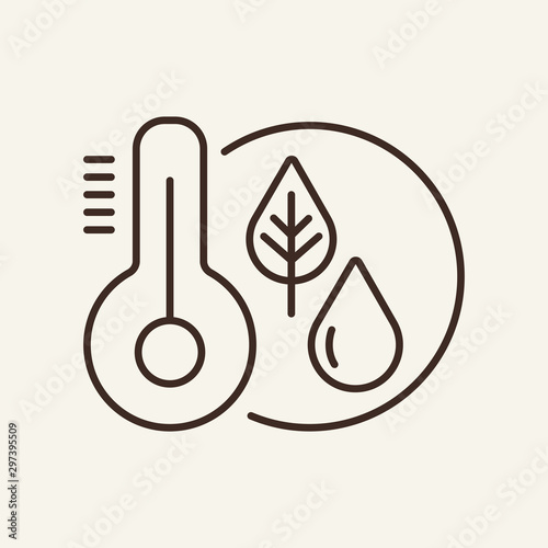 Temperature regime line icon