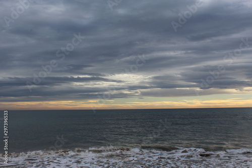 MEDITERRANEAN SEA ON A CLOUDY DECEMBER AFTERNOON