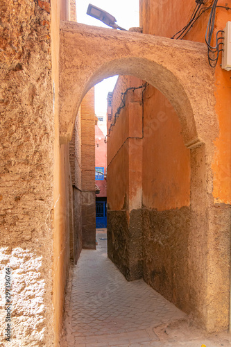 Typical arabic arch of a medina in Morocco