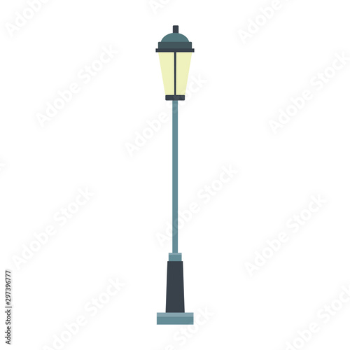 street lamp icon, flat design