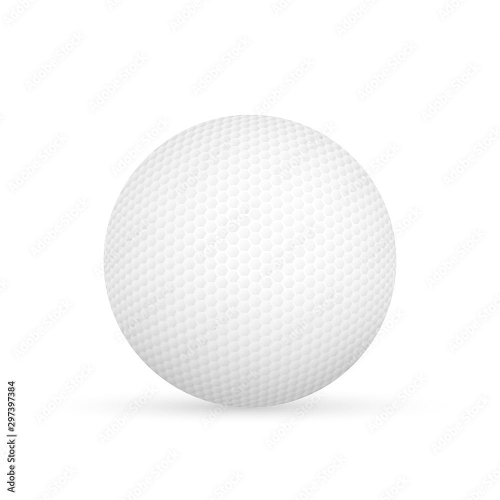 Golf ball isolated on white Vector illustration. Golf ball isolated on white Vector illustration.