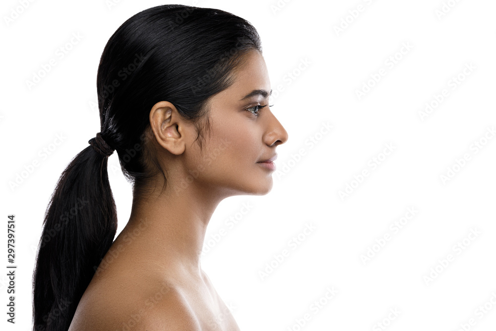 Profile of young and beautiful Indian woman Profile of young and beautiful Indian woman
