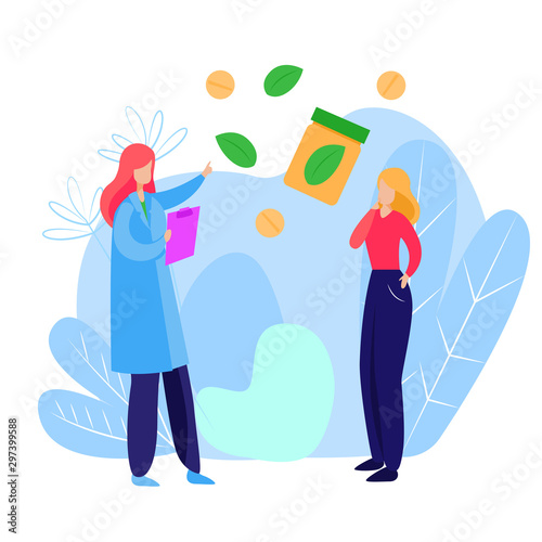 Doctor recommending herbal supplement