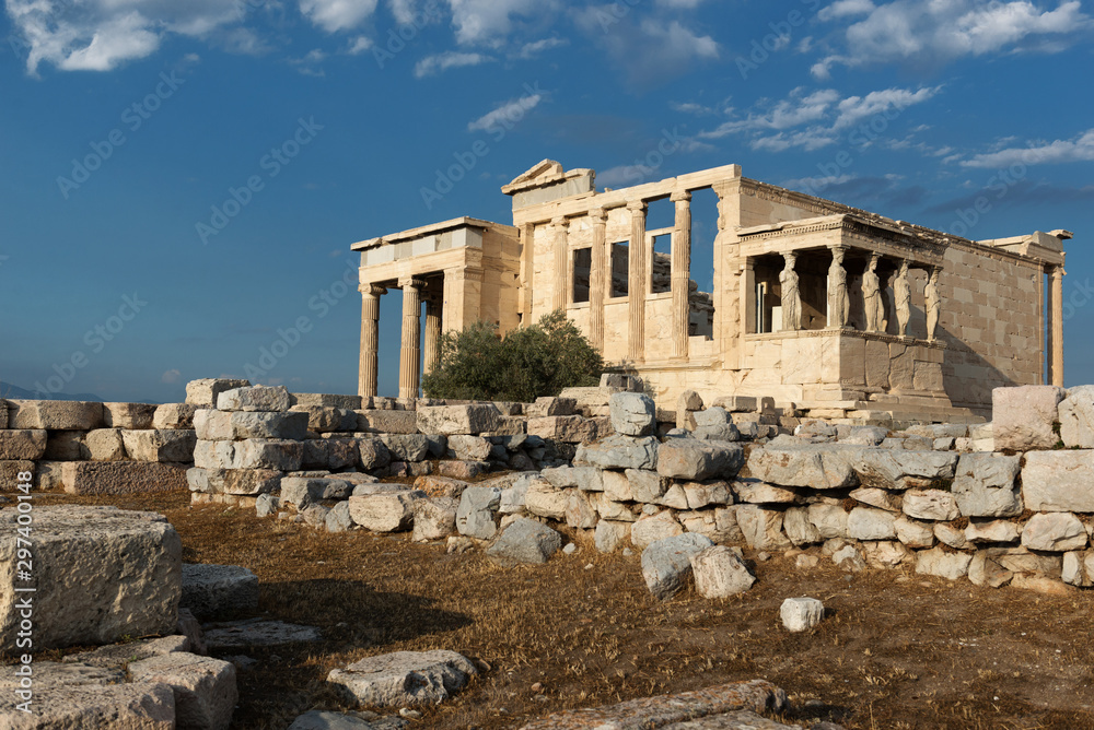 Erechteion - a monument of ancient Greek architecture, one of the main temples of ancient Athens, located on the Acropolis north of the Parthenon.