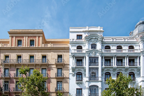Facades of building in the center of Madrid