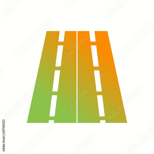 Beautiful Highway Vector Glyph icon