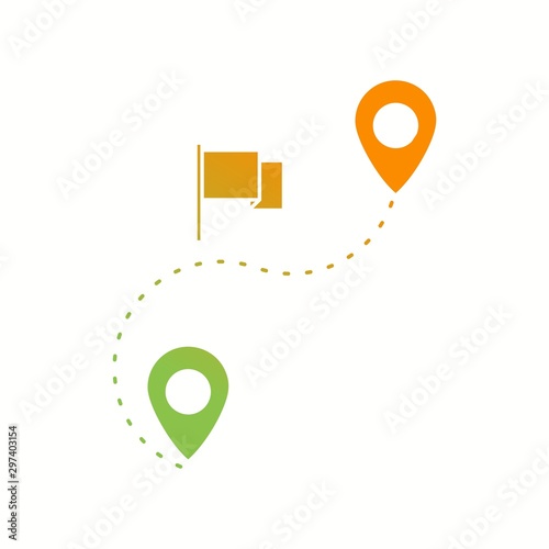 Beautiful Route Vector Glyph icon