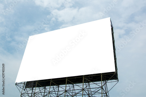 billboard blank and blue sky