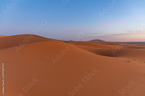 Dunes of the Sahara desert. Erg Chebbi Merzouga Morocco