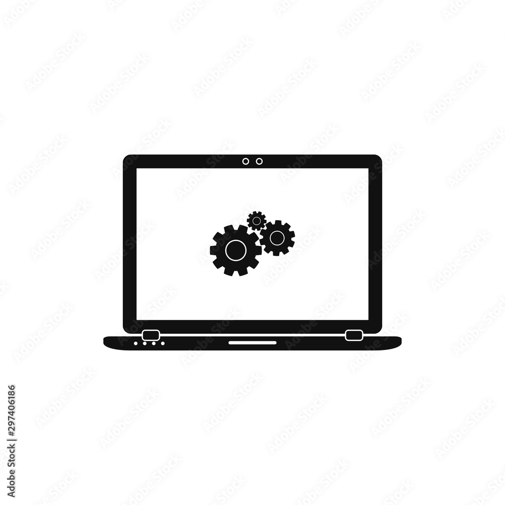Computer Settings Icon. Flat style vector EPS.