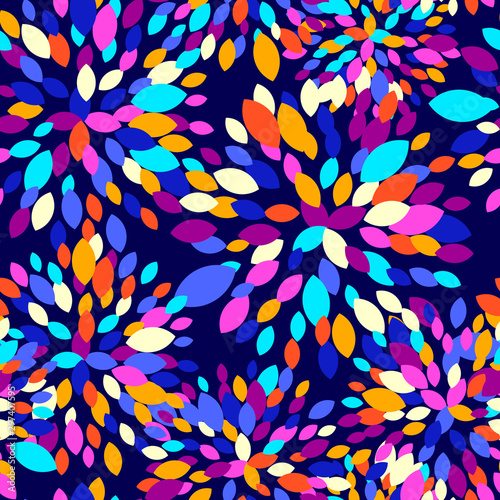 Abstract geo background with colorful fireworks, random colored