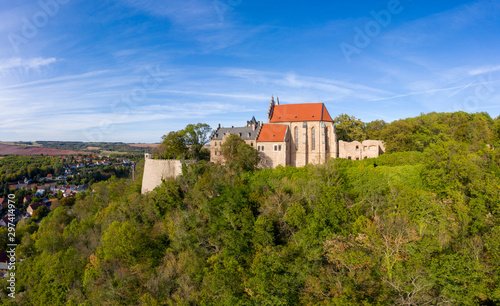 Mansfelder Land Blick über Mansfeld Schloss mansfeld photo