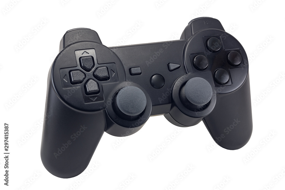 game joystick, wireless controller, game pad, game console isolated on white background game joystick, wireless controller, game pad, game console isolated on white background