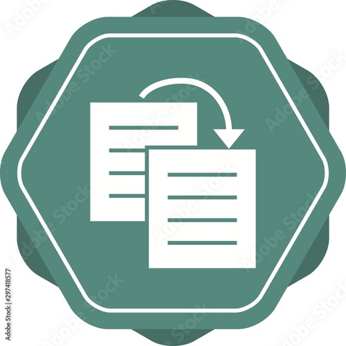Beautiful Duplicate content Vector Glyph icon