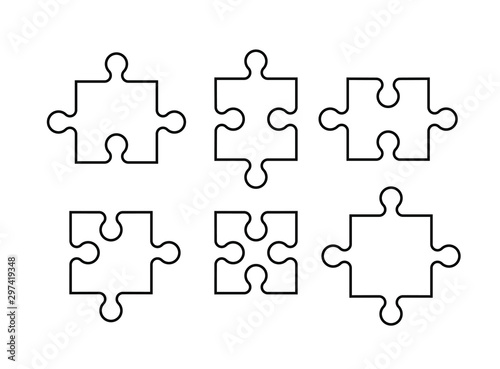 Puzzle icon. Simple illustration of puzzle vector icon for web design isolated on white background
