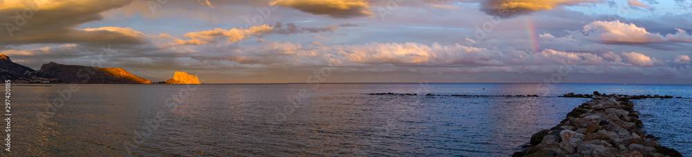 Beautiful sunset in Altea, Spain