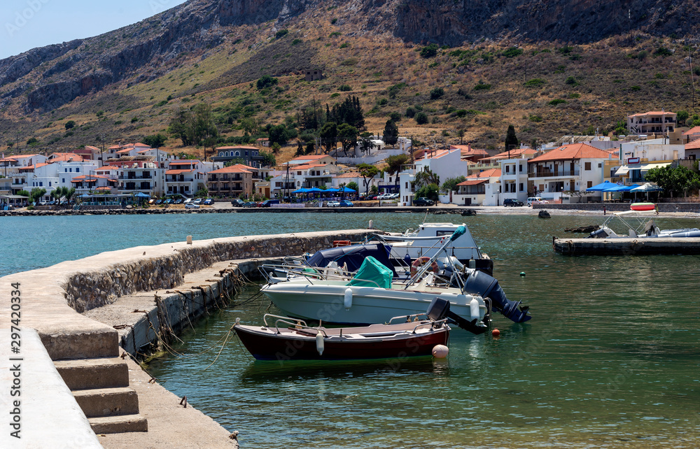Quay of the city of Monemvasia (Greece, Laconia, Peloponnese)