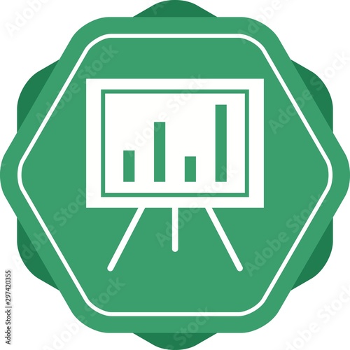Beautiful Graph on board Vector Glyph icon