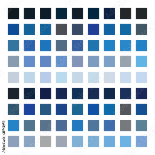 Blue color palette vector illustration