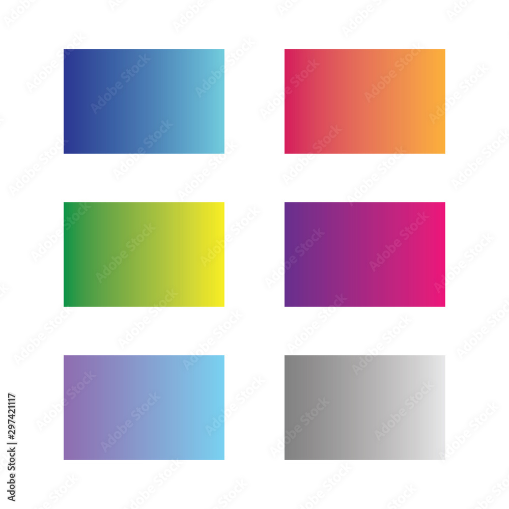 gradient colour set palette vector illustration