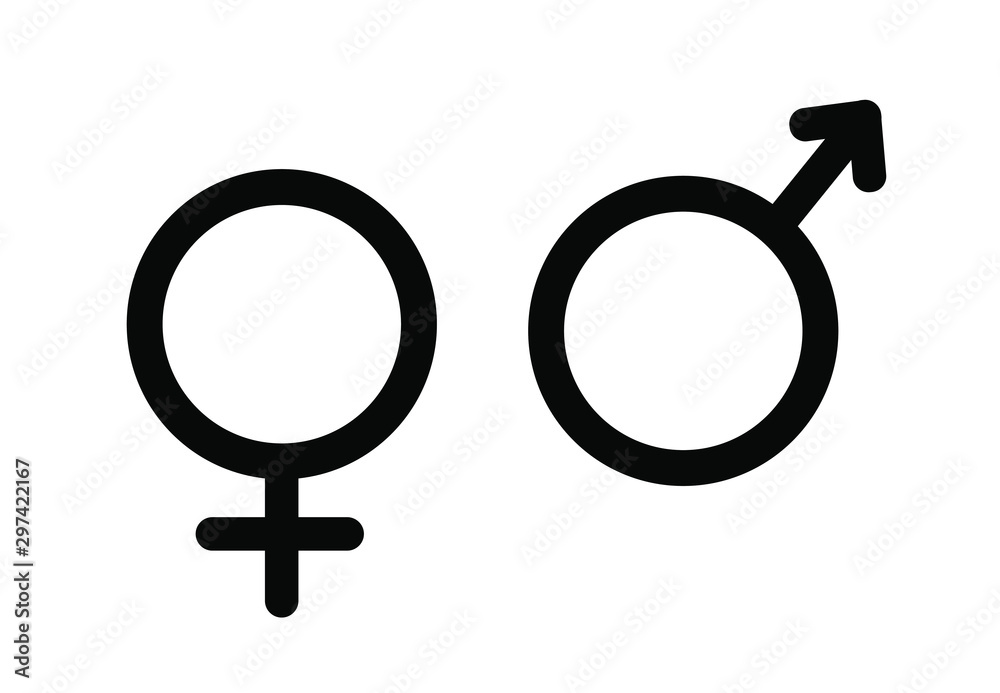 Fototapeta Gender symbol icons. Vector Illustration.