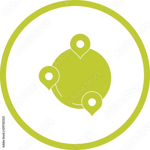 Beautiful Destinations Vector Glyph icon