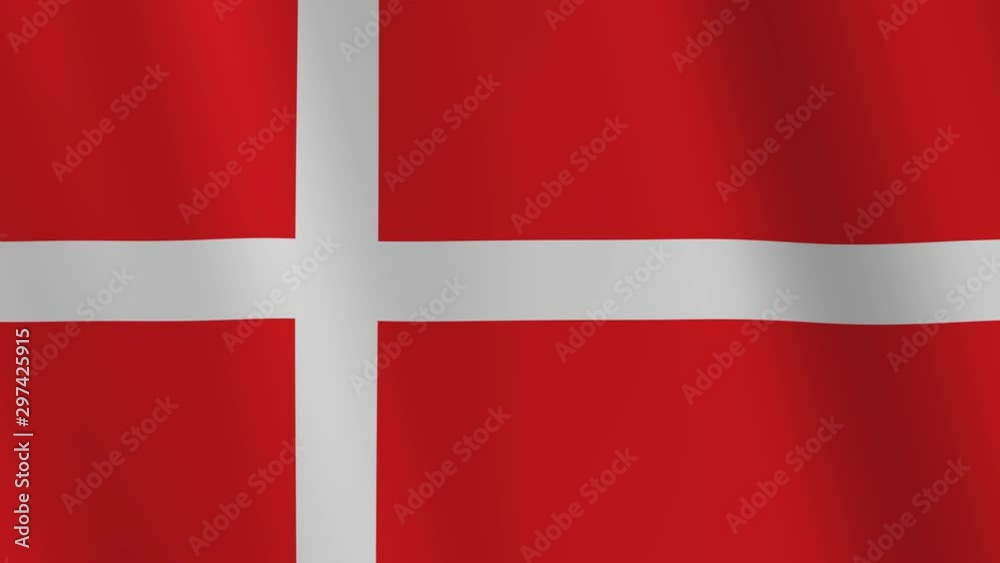 animation of Denmark flag. Simple Denmark waving flag animation of Denmark flag. Simple Denmark waving flag