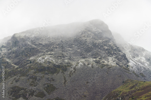 Mountain Mynydd Drws-y-coed with light dusting of snow. photo