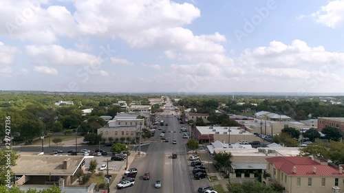 4K Drone Fredericksburg Texas Main Street